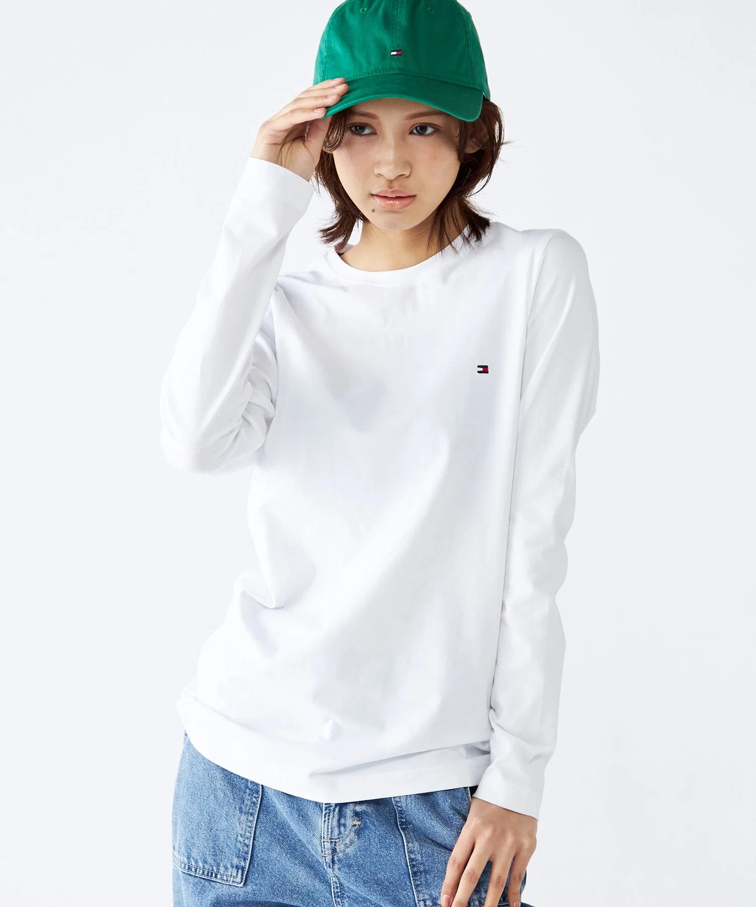 Унисекс футболка Tommy Hilfiger с логотипом, тёмно-синяя — фото 2
