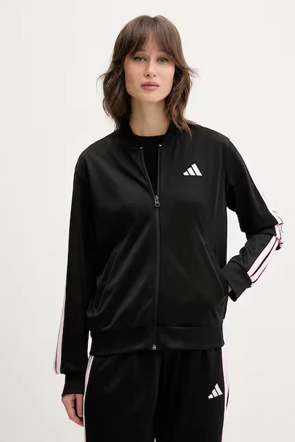 Спортивный костюм из переработанного полиэстера Essentials Adidas, черный — фото 2
