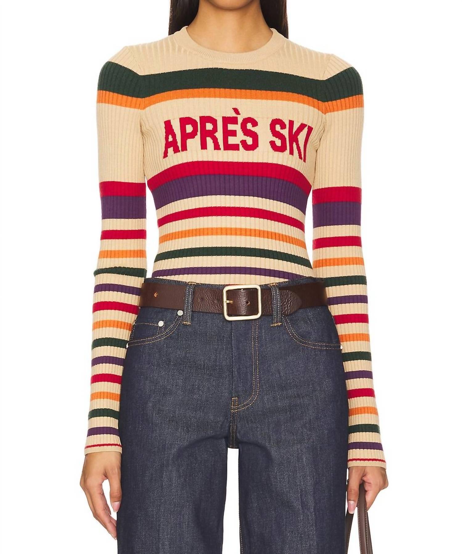

Свитер Slopes в полоску Apres Ski Show Me Your Mumu, цвет apres ski stripe