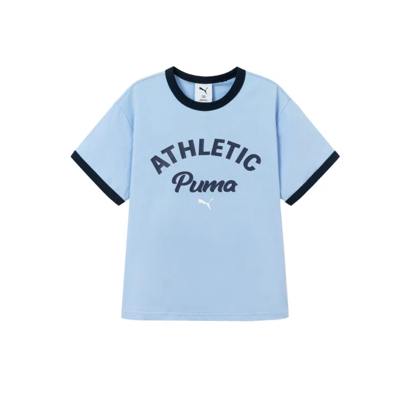 Детская футболка V-Neck PUMA, Ice Blue 80902