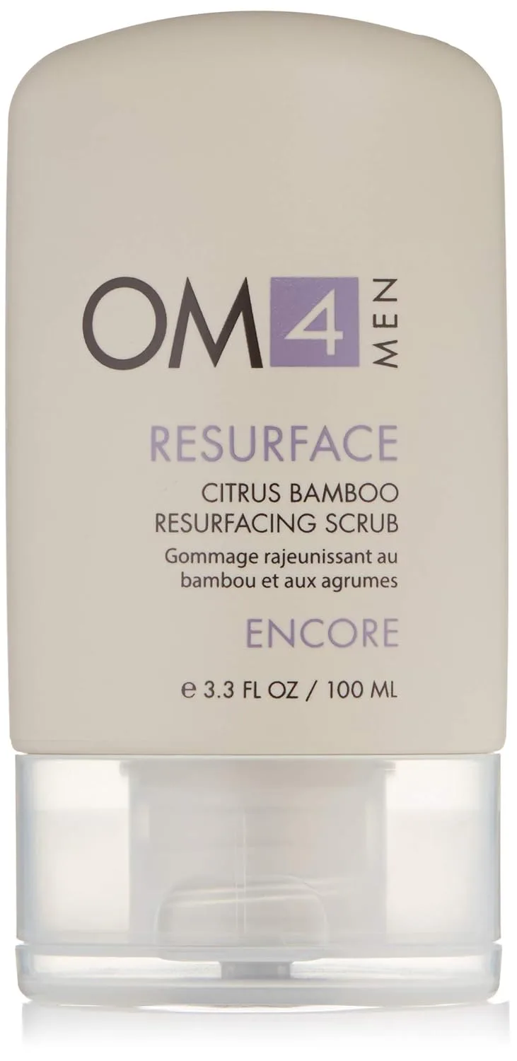 Organic Male OM4 Resurface: Citrus Bamboo Resurfacing Scrub - Mens Gentle Exfoliator Renews Hydrates Skin 93.56 г (1 шт.)