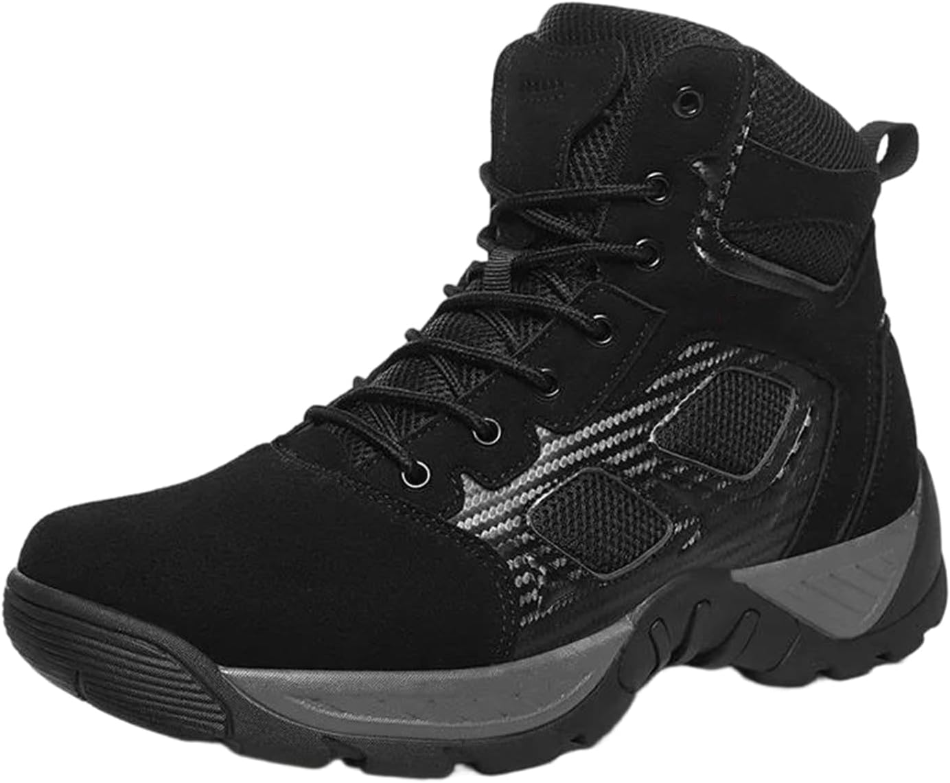

Мужские водонепроницаемые походные ботинки Alloaone, противоскользящие тактические треккинговые туфли для активного отдыха, альпинизма и работы, черный