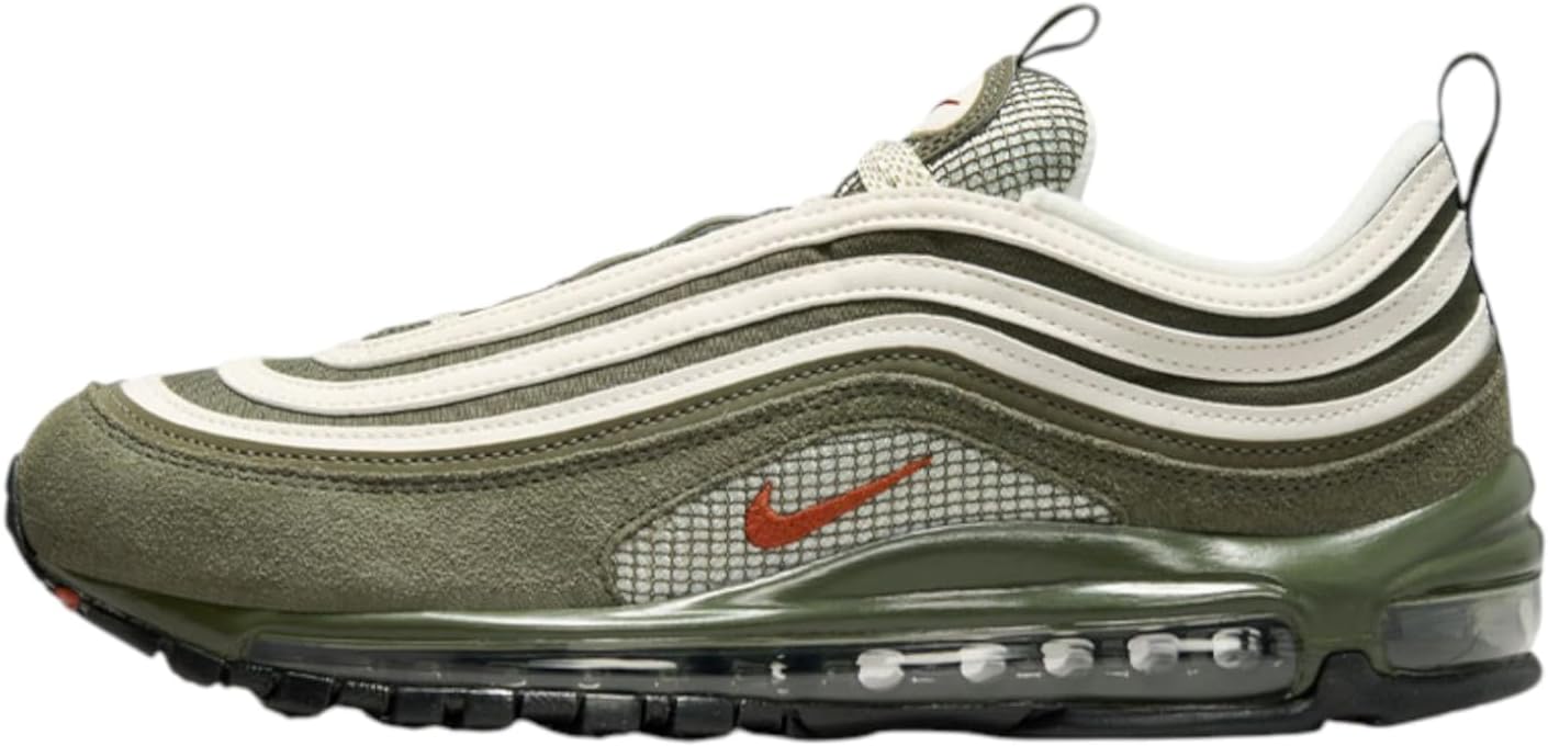 

Кроссовки Nike Air Max 97 Phantom в цветах Rugged Orange, Cargo Khaki и Black, Phantom/Cargo Khaki/Black/Rugged Orange