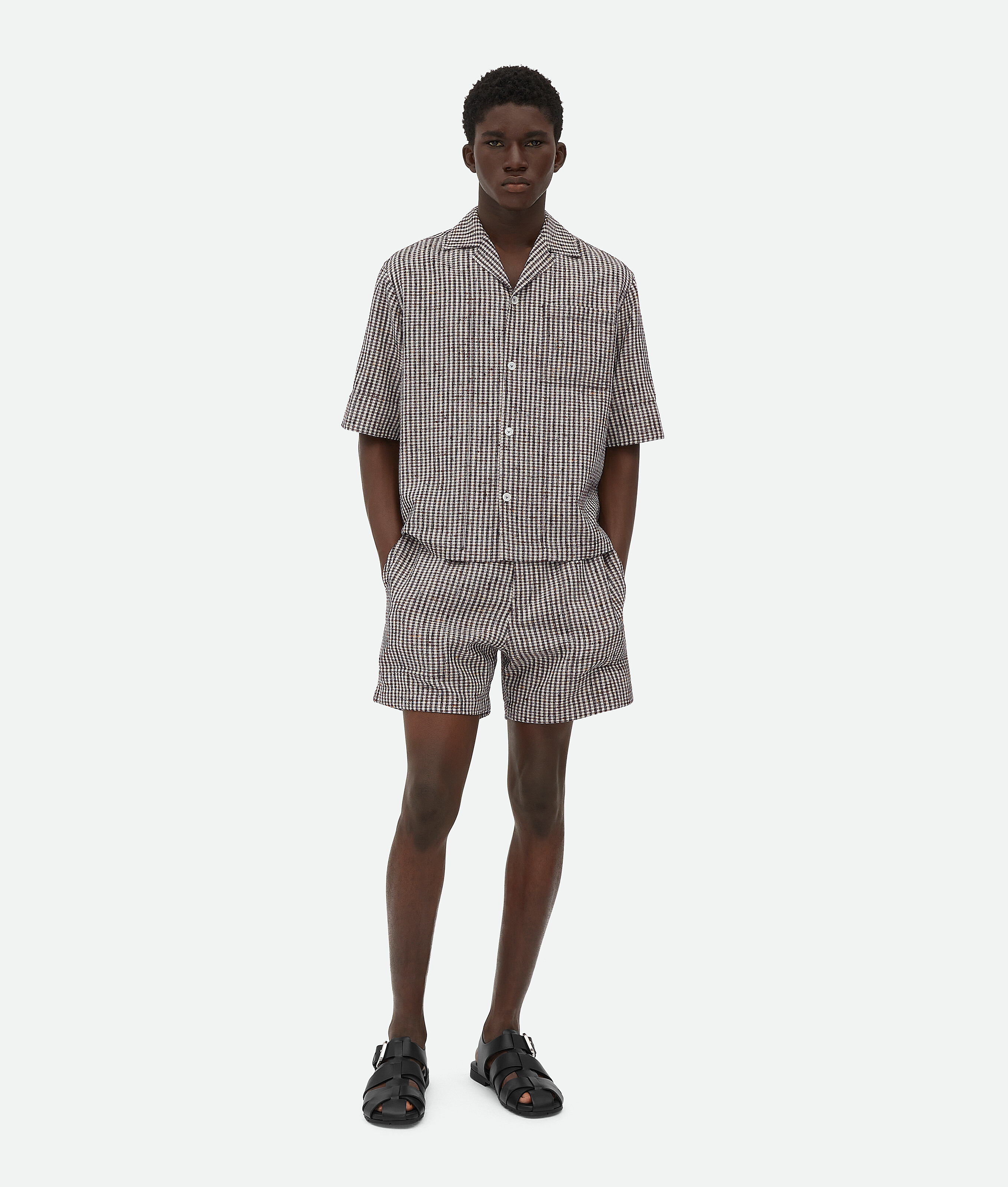 

Рубашка из вискозы в клетку с узлом Bottega Veneta