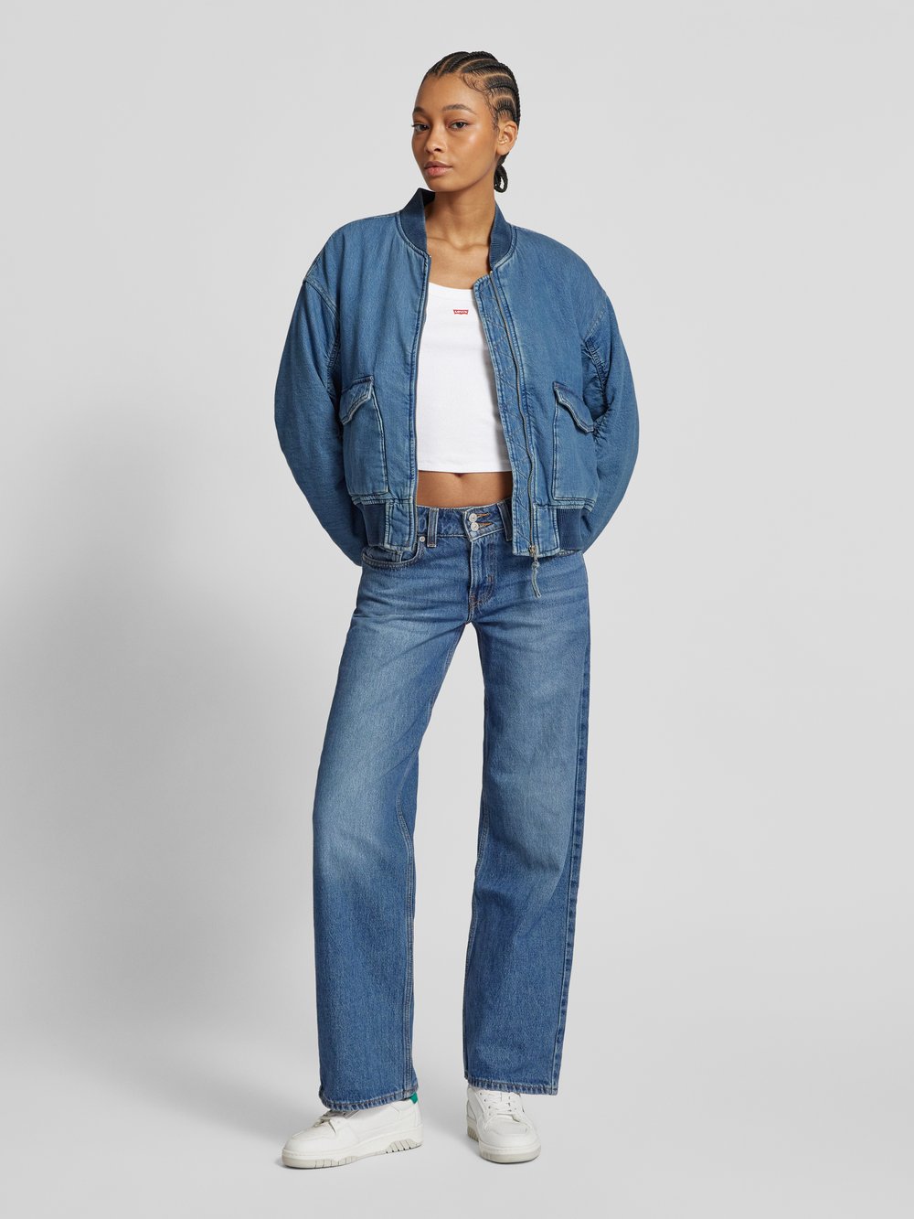 

Ребристая майка Levi's, белый