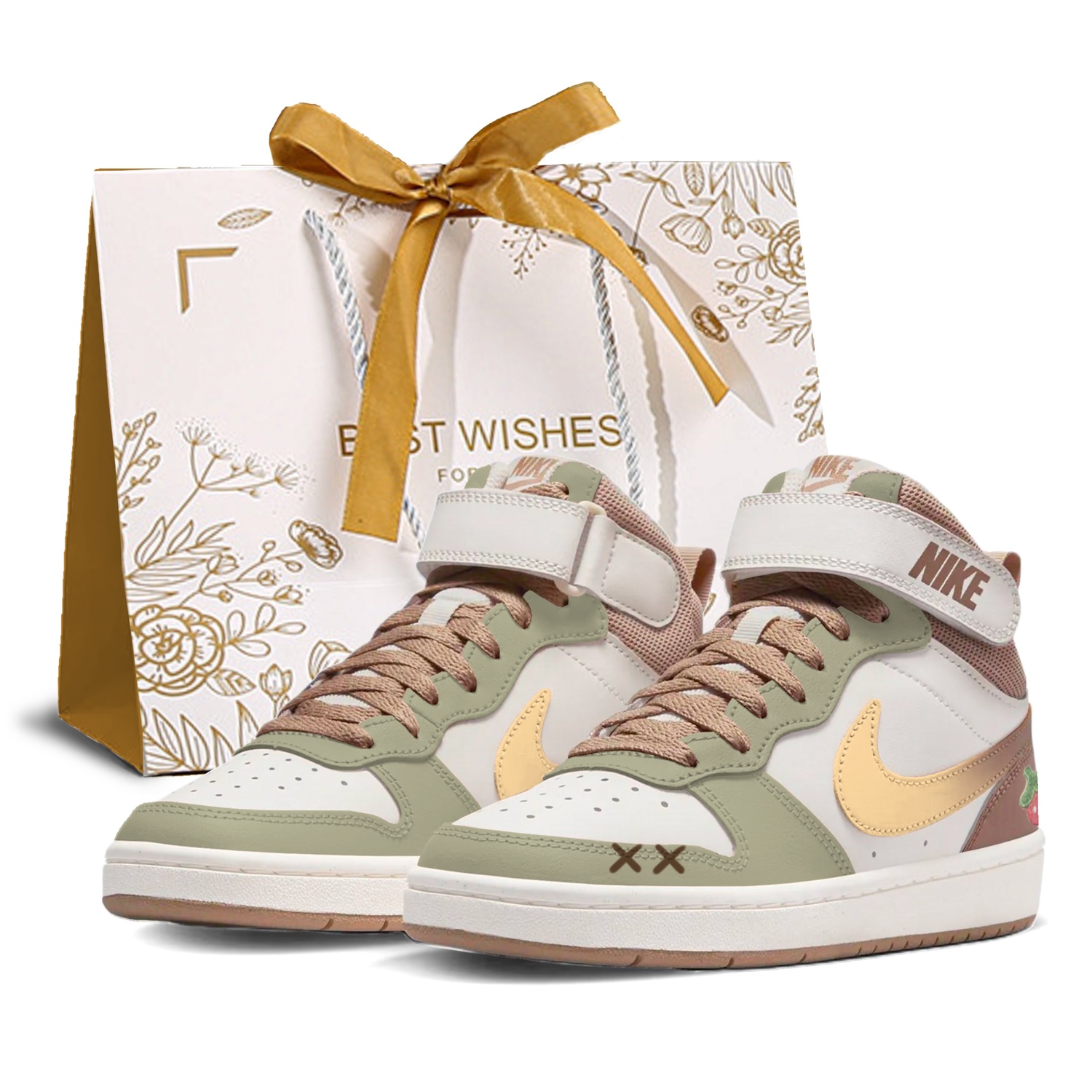 

Детские скейтерские кеды Court Borough Nike, желтый