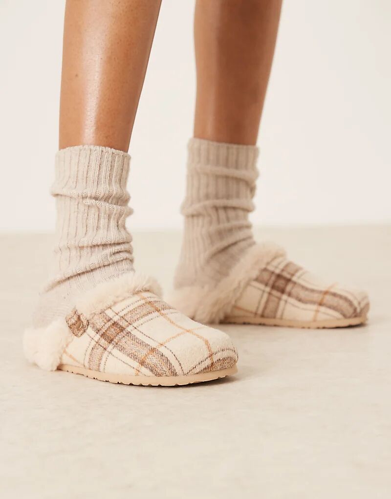 Тапочки-мюли Zabby Clog в клетку от ASOS DESIGN — фото 4