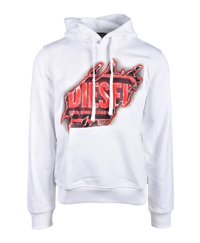 

Хлопковый вязаный свитер Diesel, белый
