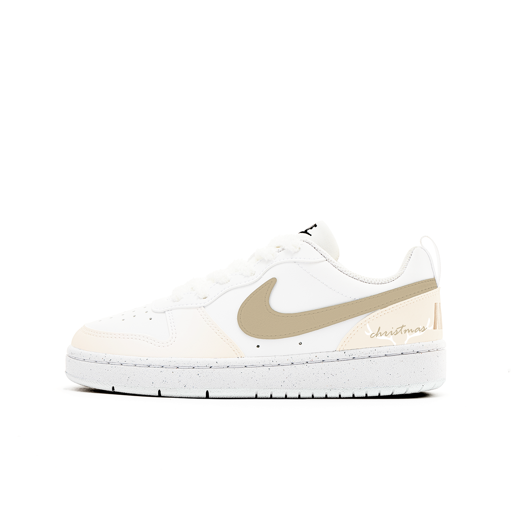 

Nike Кроссовки для скейтбординга Court Borough с устойчивой к истиранию амортизацией и дышащим верхом, низкие, для детей, коричневые и белые, для подростков