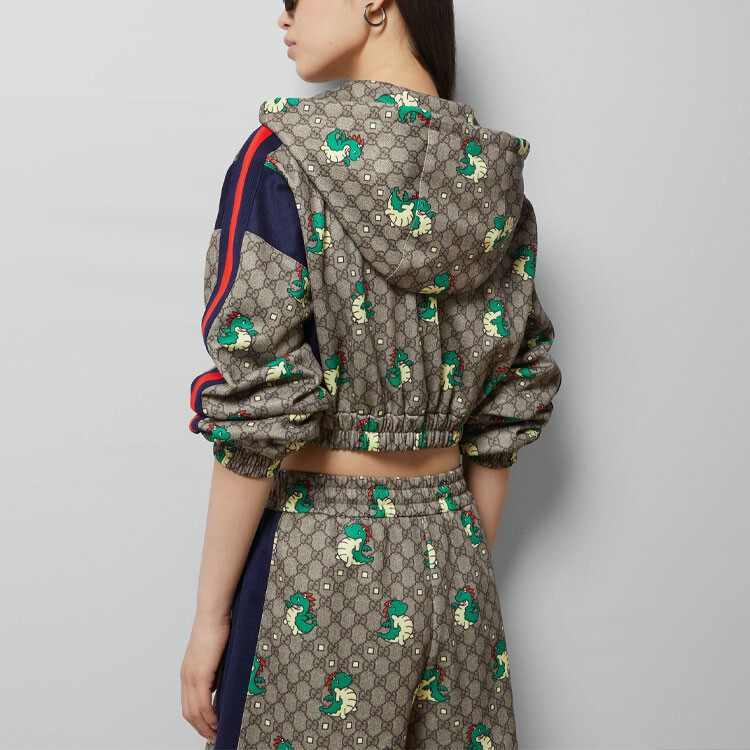 Куртка женская Gucci Коллекция Китайский Новый год, Тематический дизайн, Бежевый — фото 3