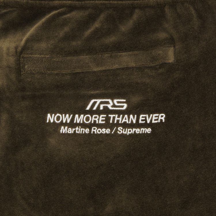 Брюки Supreme x Martine Rose Velour Track Pant, Brown — фото 3