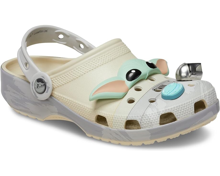 Тапочки Crocs Star Wars Grogu Classic Clog, цвет Grogu Bone
