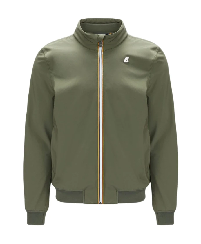 

Облегающая зеленая водонепроницаемая парка K-Way, зеленый