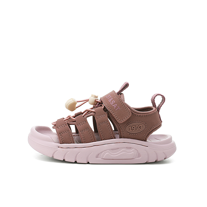 

Детские сандалии с низким верхом, дышащие, износостойкие, нескользящие, устойчивые к истиранию ST&SAT, розовый