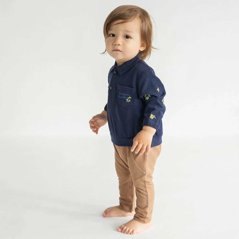 Комбинезон с вышивкой османтуса Branshes, Navy blue