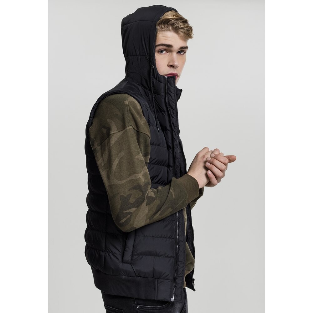 

Жилет Urban Classics Bubble Hooded, черный