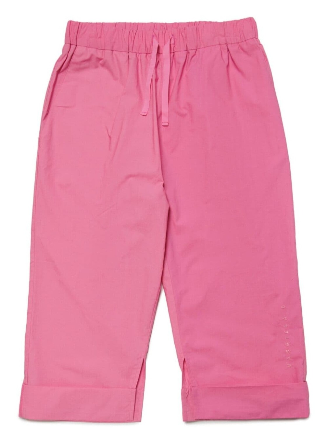 

MM6 Maison Margiela Kids брюки с вышитым логотипом, розовый