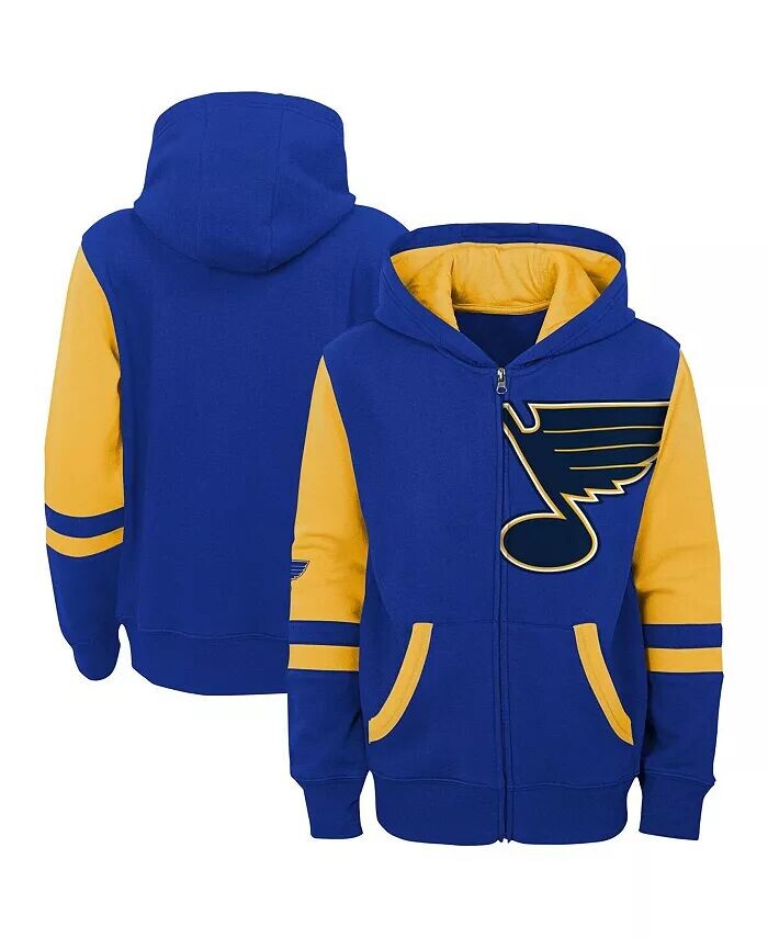 

Синяя толстовка на молнии St. Louis Blues Face Off для мальчиков и девочек дошкольного возраста Outerstuff, синий