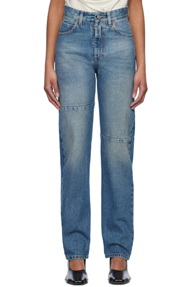 

Синие вставные джинсы MM6 Maison Margiela