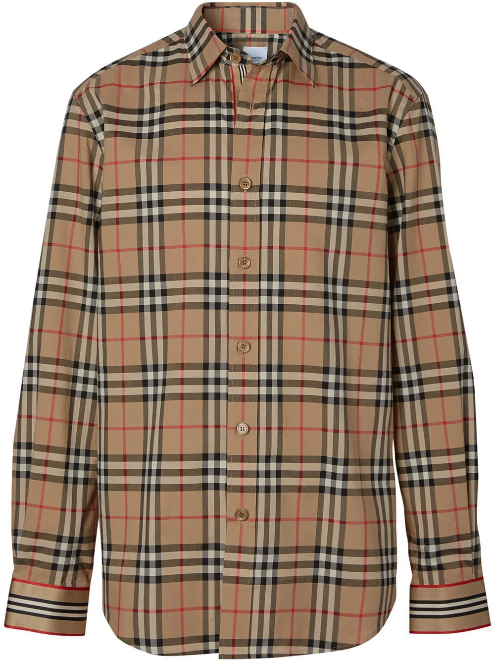 

Рубашка в клетку Vintage Check с полосками Icon Stripe Burberry, нейтральный