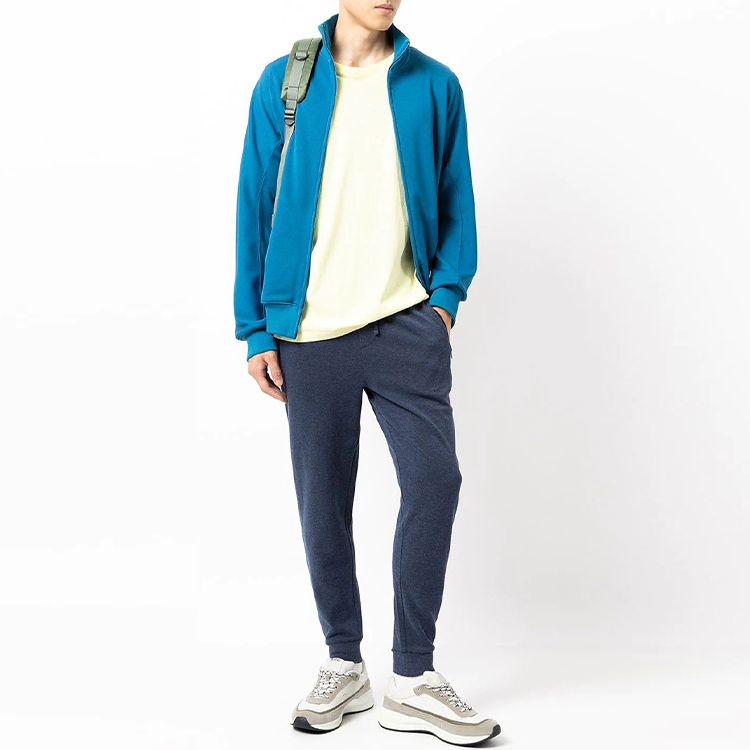 Двухслойные хлопковые спортивные брюки Polo Ralph Lauren, синие — фото 3
