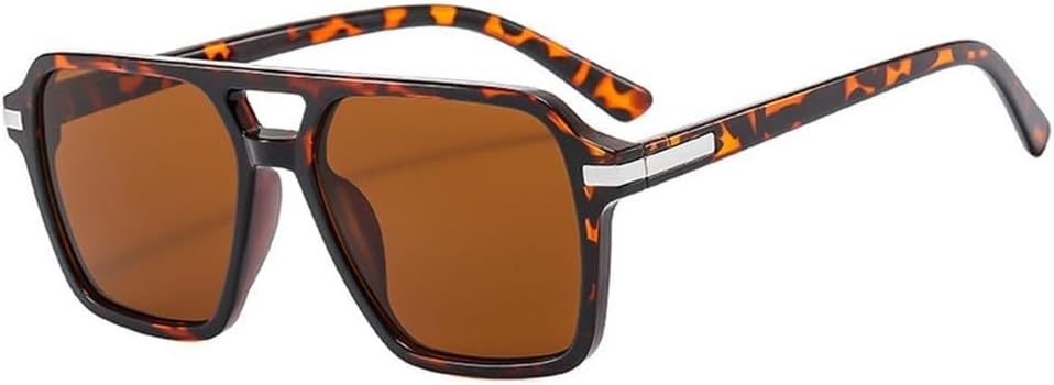 

Солнцезащитные очки с двойной перемычкой для женщин, прозрачные линзы Ocean, защита от УФ-излучения UV400 для мужчин, для занятий спортом на открытом воздухе, бега и езды на велосипеде Generic, Leopard Tea