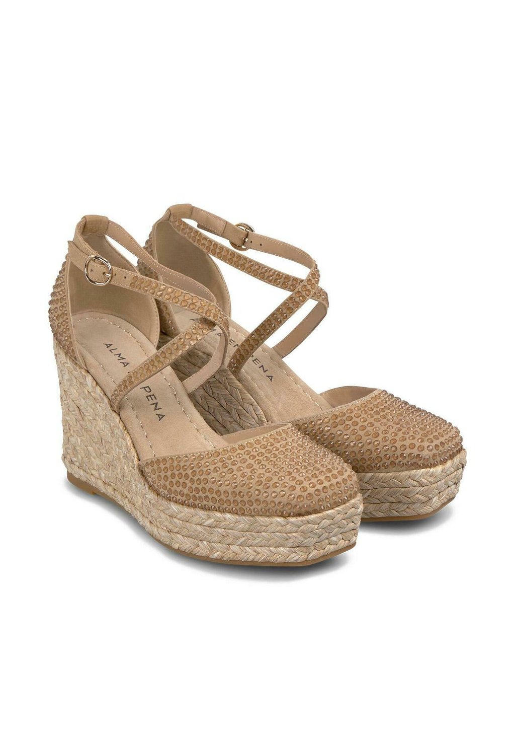 Босоножки на платформе CON PUNTERA REDONDEADA Y CIERRE CON HEBILLA - Platform heels Alma en Pena, светло-коричневый — фото 3