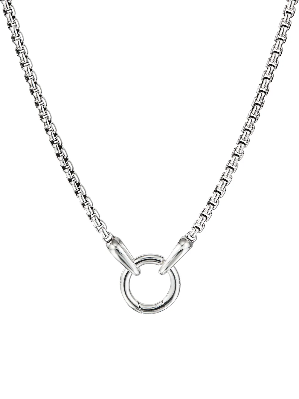 

Серебряное колье Smooth Amulet Box Chain (2.7 мм) David Yurman, серебяный