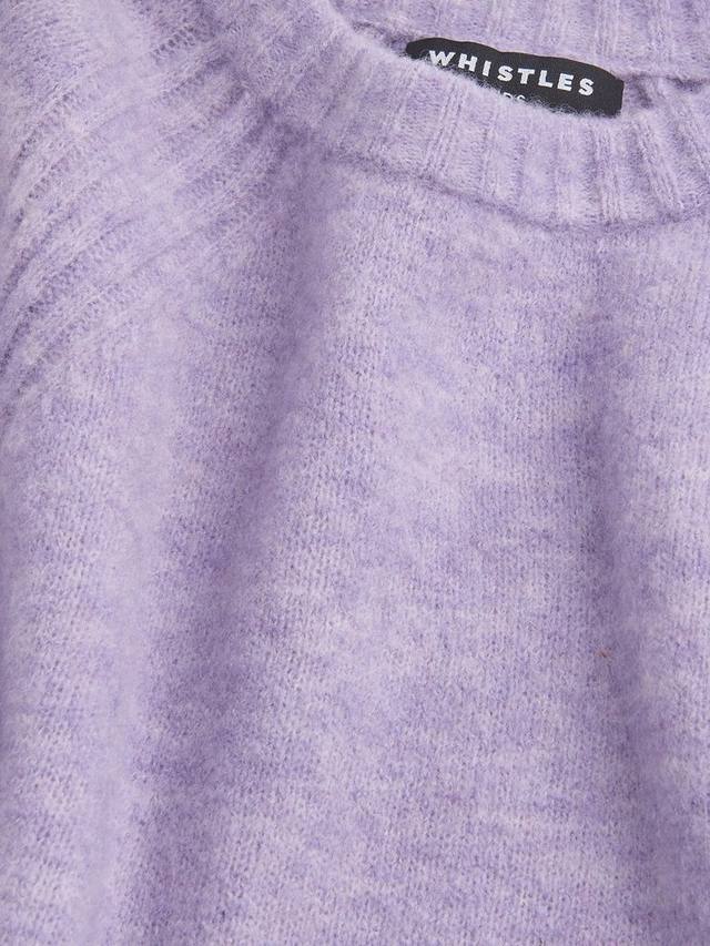 Детский свитер с фактурной вязкой Whistles, Lilac — фото 3