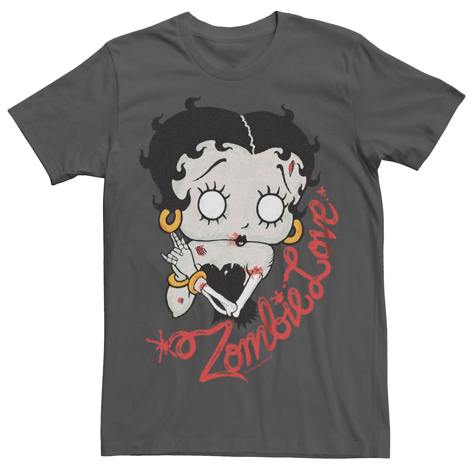 

Мужская футболка с рисунком Betty Boop Zombie Love Licensed Character
