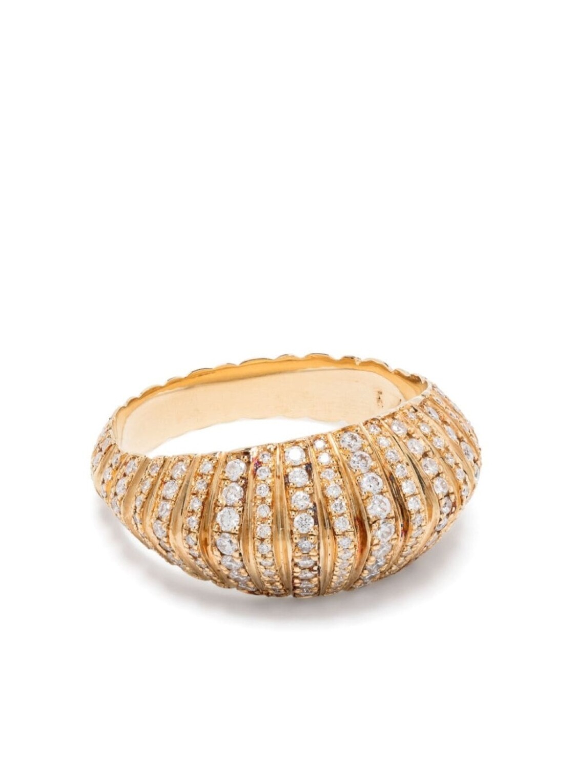 

Кольцо XL Fluted Crescent из желтого золота с бриллиантами Lizzie Mandler Fine Jewelry, золотой