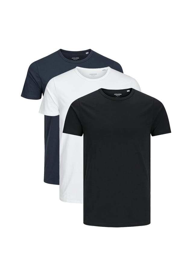

Футболка 3 шт. в упаковке базовая Jack & Jones, мультиколор