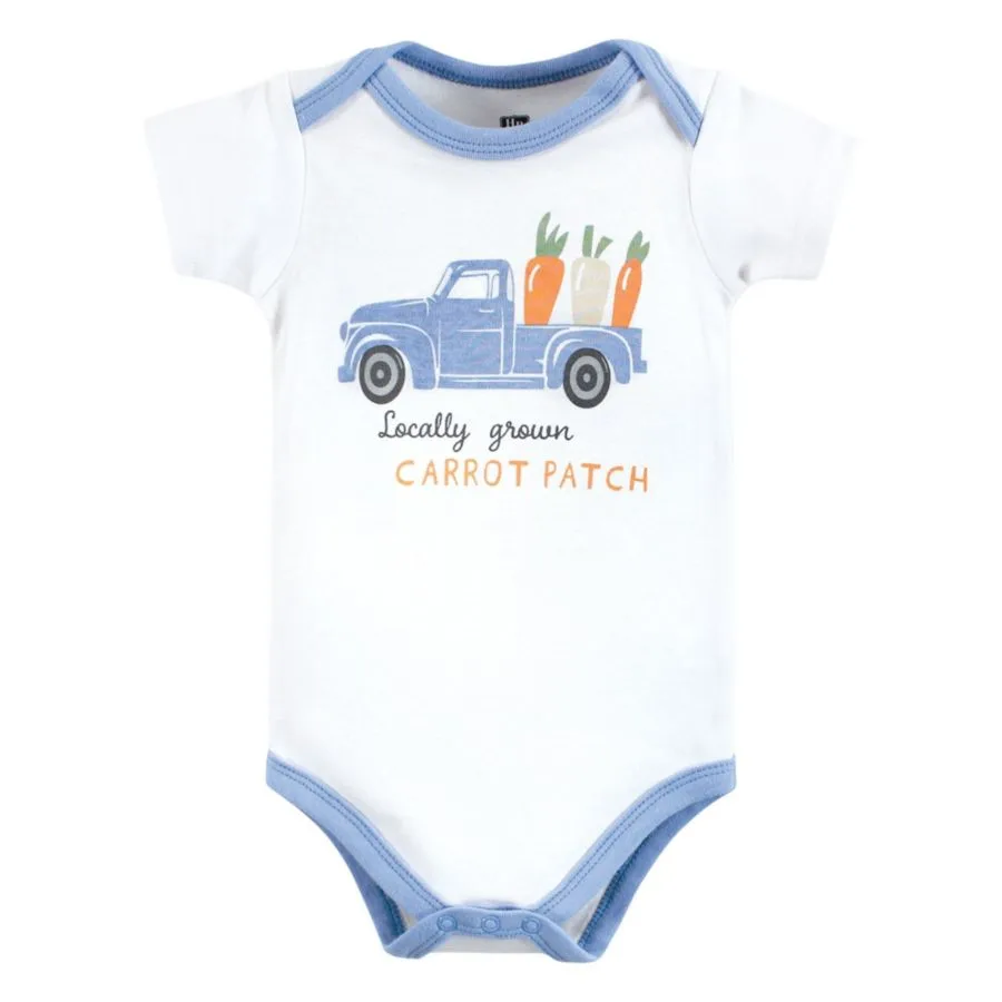 Комплект из трех мягких хлопковых боди Hudson Baby, Carrot Patch Truck — фото 2