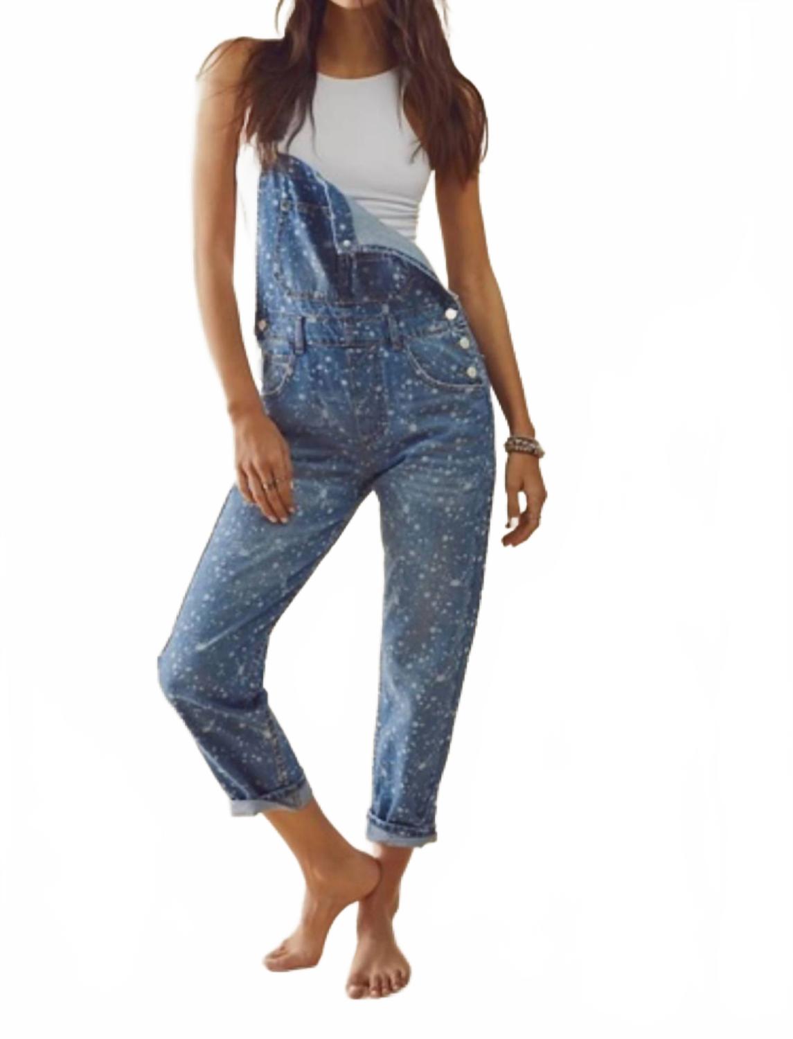 

Джинсовый комбинезон Ziggy цвета «Bleach Splatter» Free People, Bleach Splatter