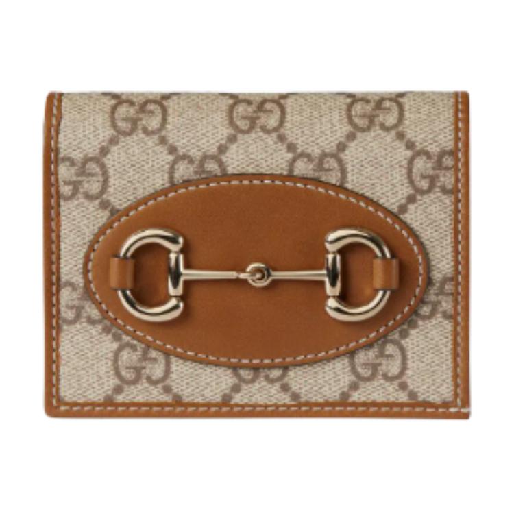 

GUCCI Конвертиль с лошадиной удилкой 1955 для женщин бежевый и тёмно-коричневый
