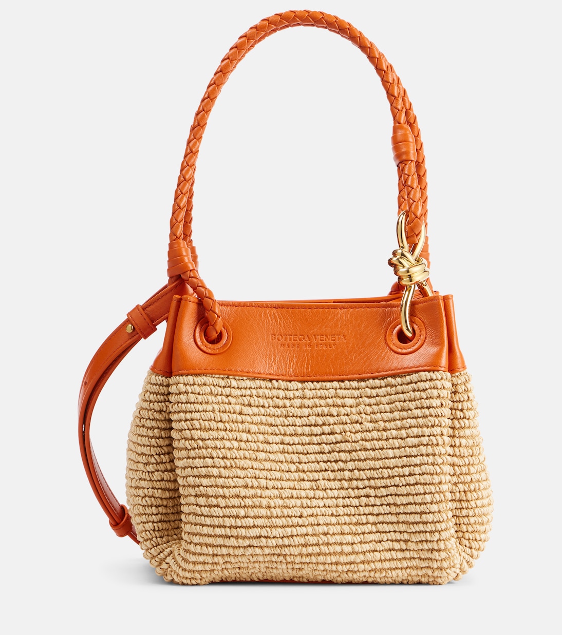 

Маленькая наплечная сумка Parachute Bottega Veneta, Nat/Burned Orange-Mb