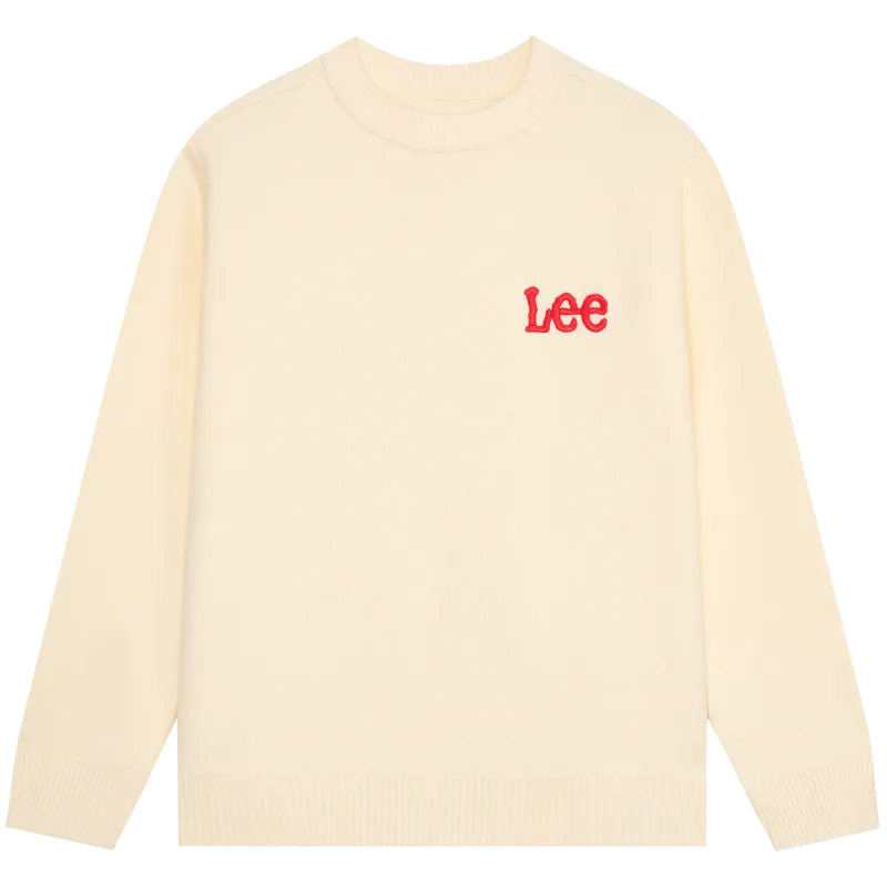 Детский свитер с круглым вырезом утолщенный Lee, экрю