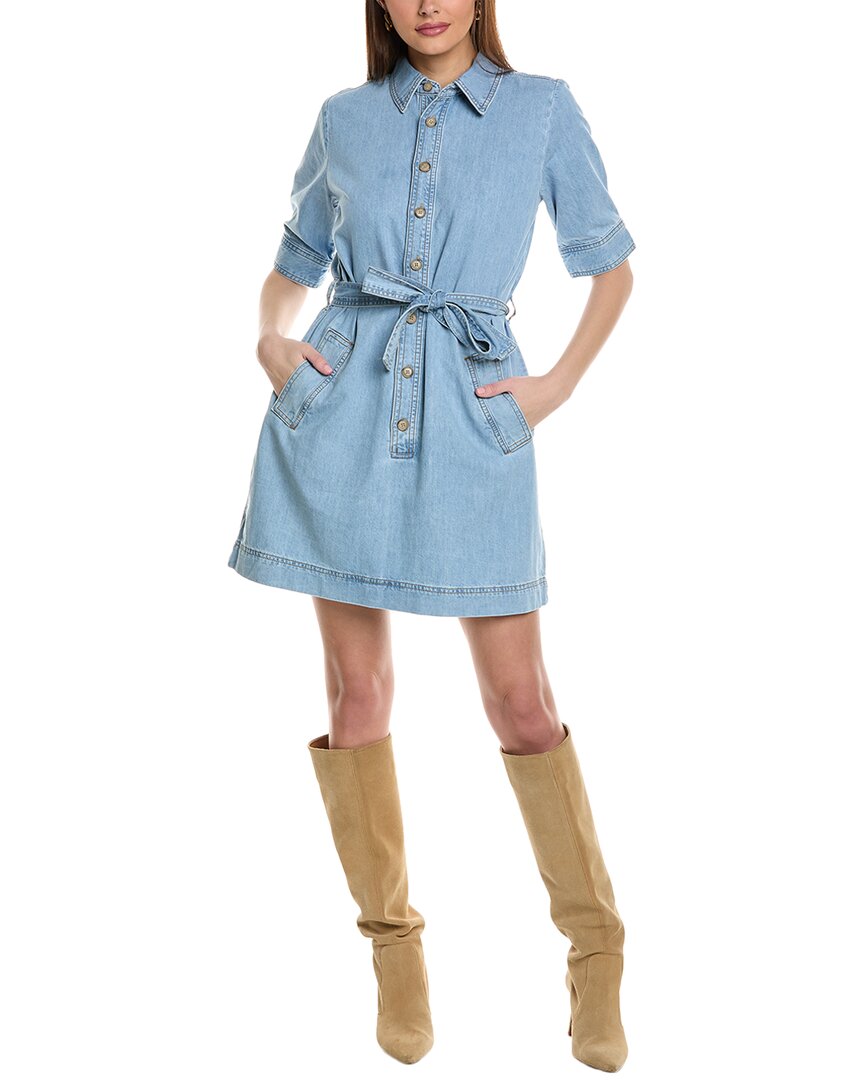 

Платье из денима с поясом FRAME FRAME Denim, синий