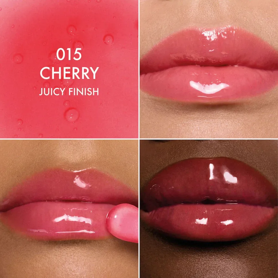 Addict Lip Glow Oil Увлажняющее масло для губ на 24 часа - 3 ультраблестящих финиша Dior, 015 Cherry — фото 4