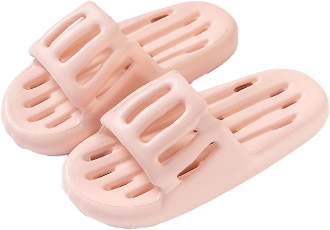 

Женские и мужские шлепанцы для душа oukisam, быстро сохнущие, легкая подошва, нескользящие шлепанцы для ванной, розовый