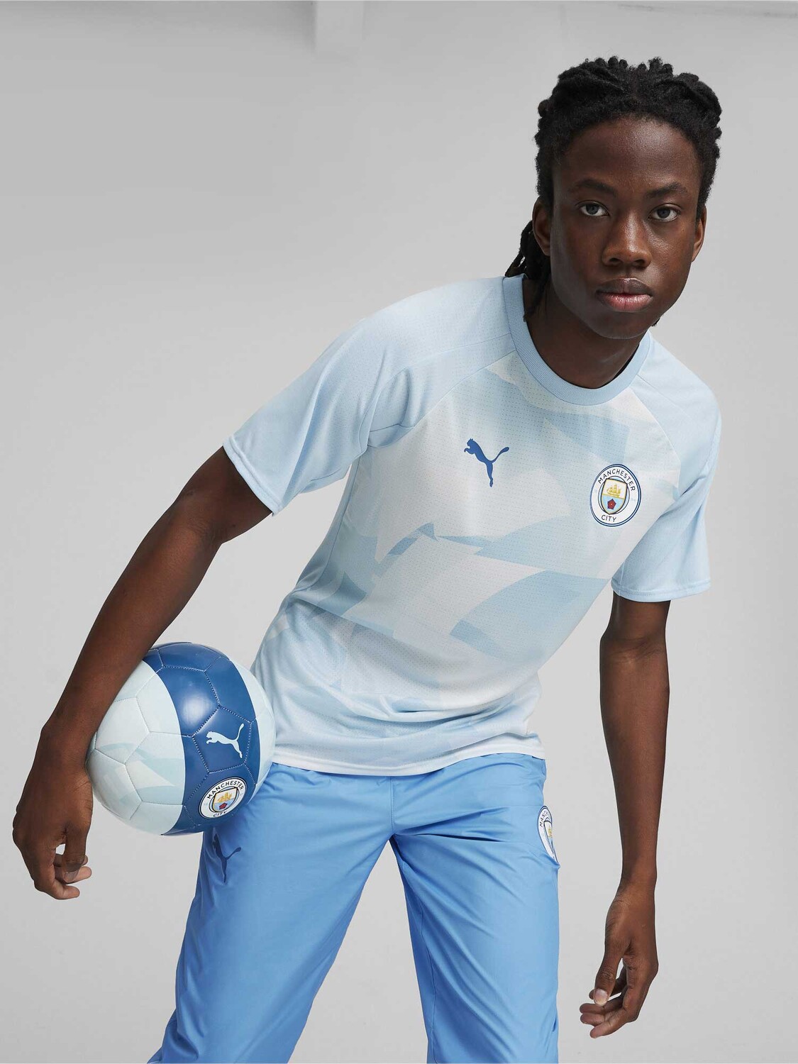 

Футболка Puma MCFC Prematch SS Jersey, серый