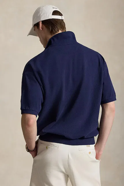 Поло из мягкого хлопка классическая модель Polo Ralph Lauren, синий — фото 2
