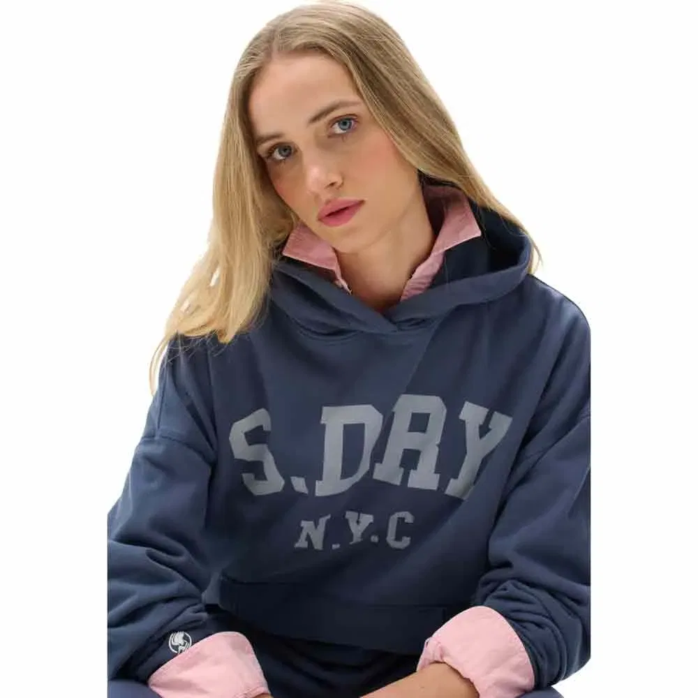Худи Athletic Essential Relaxed Superdry, синий — фото 2