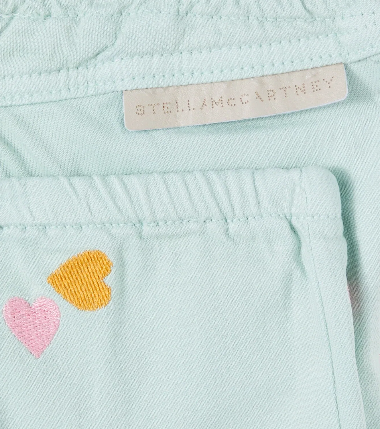 Джинсы с вышивкой Baby Hearts Stella Mccartney Kids, зеленый — фото 3