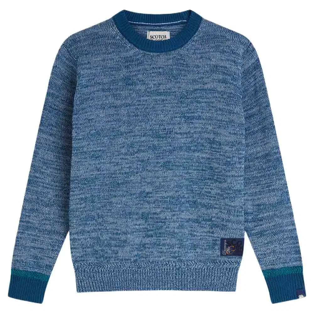 Детский свитер из меланжевой пряжи Scotch & soda, Blue
