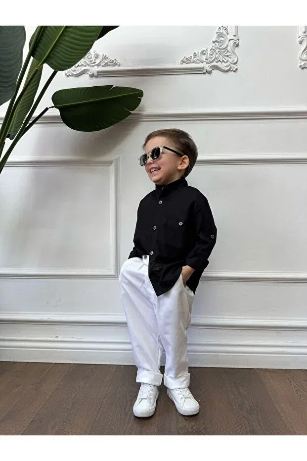 Детские брюки для девочек хлопковые Bohemiankids Baby Wear, Black — фото 2