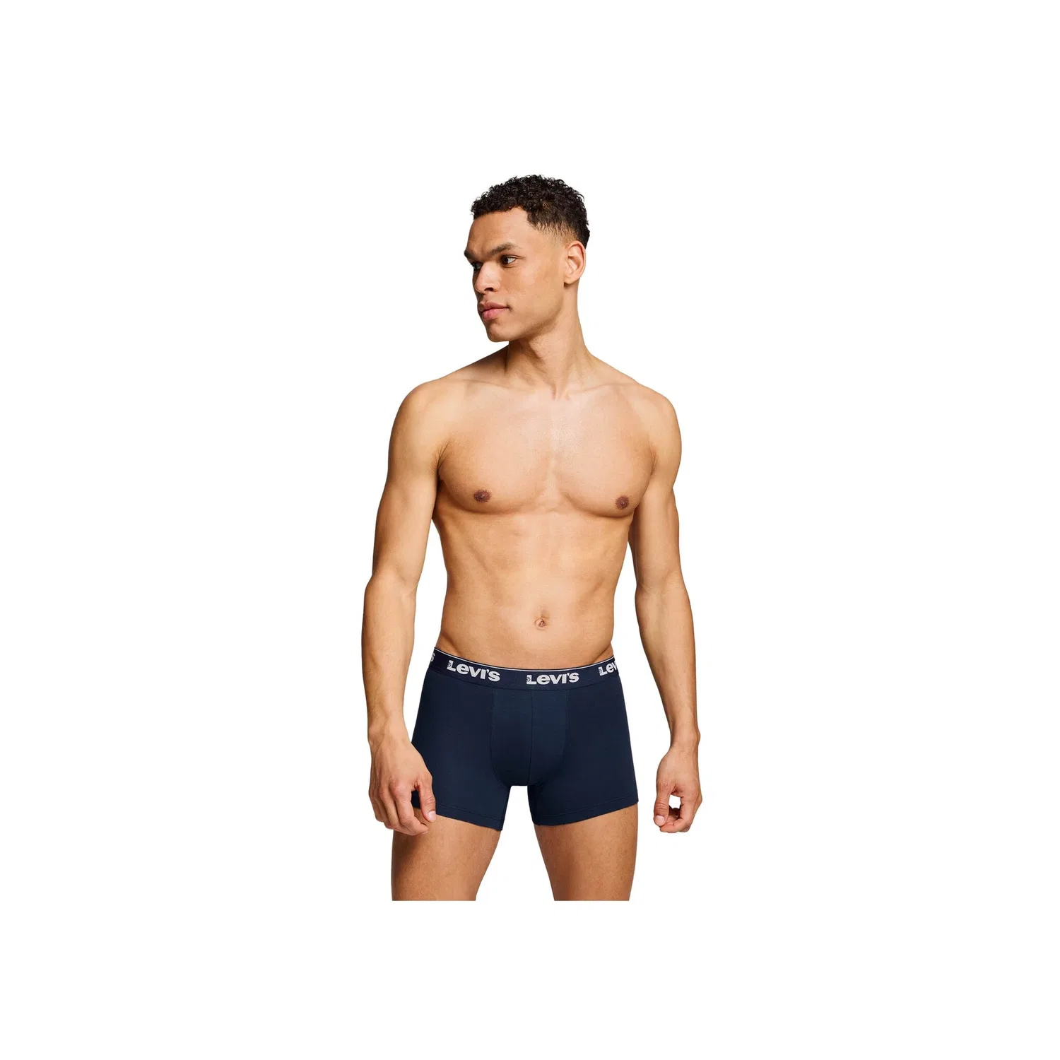 Мужские боксеры 3 шт. Repeat Logo Boxer Brief Levi's, Dark Blue — фото 4