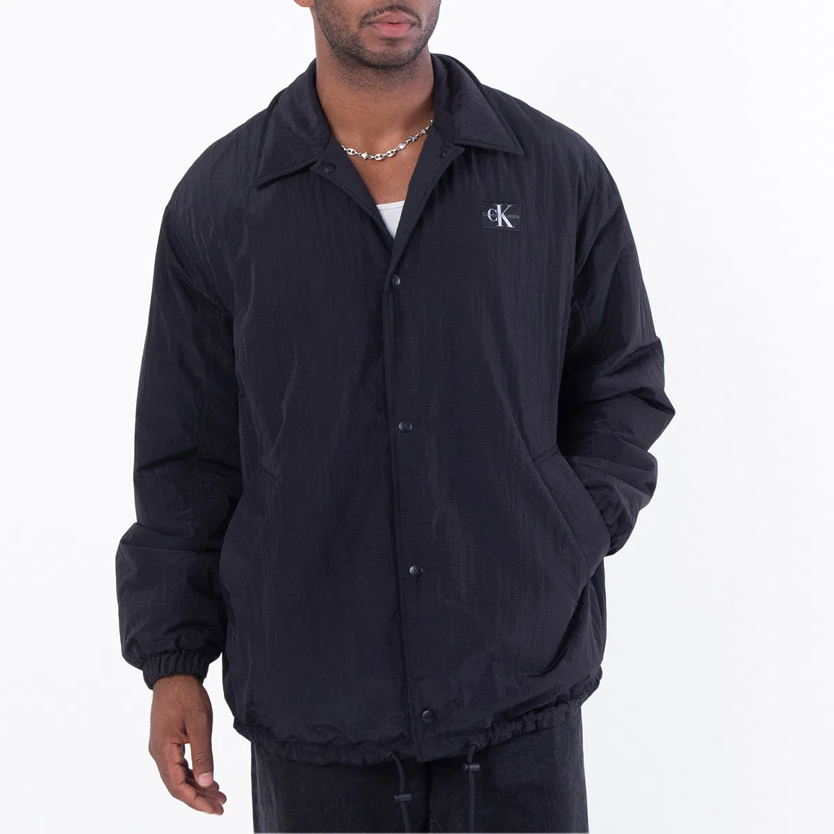 Куртка-рубашка с отложным воротником Straight-Collar Reversible Calvin Klein, Black