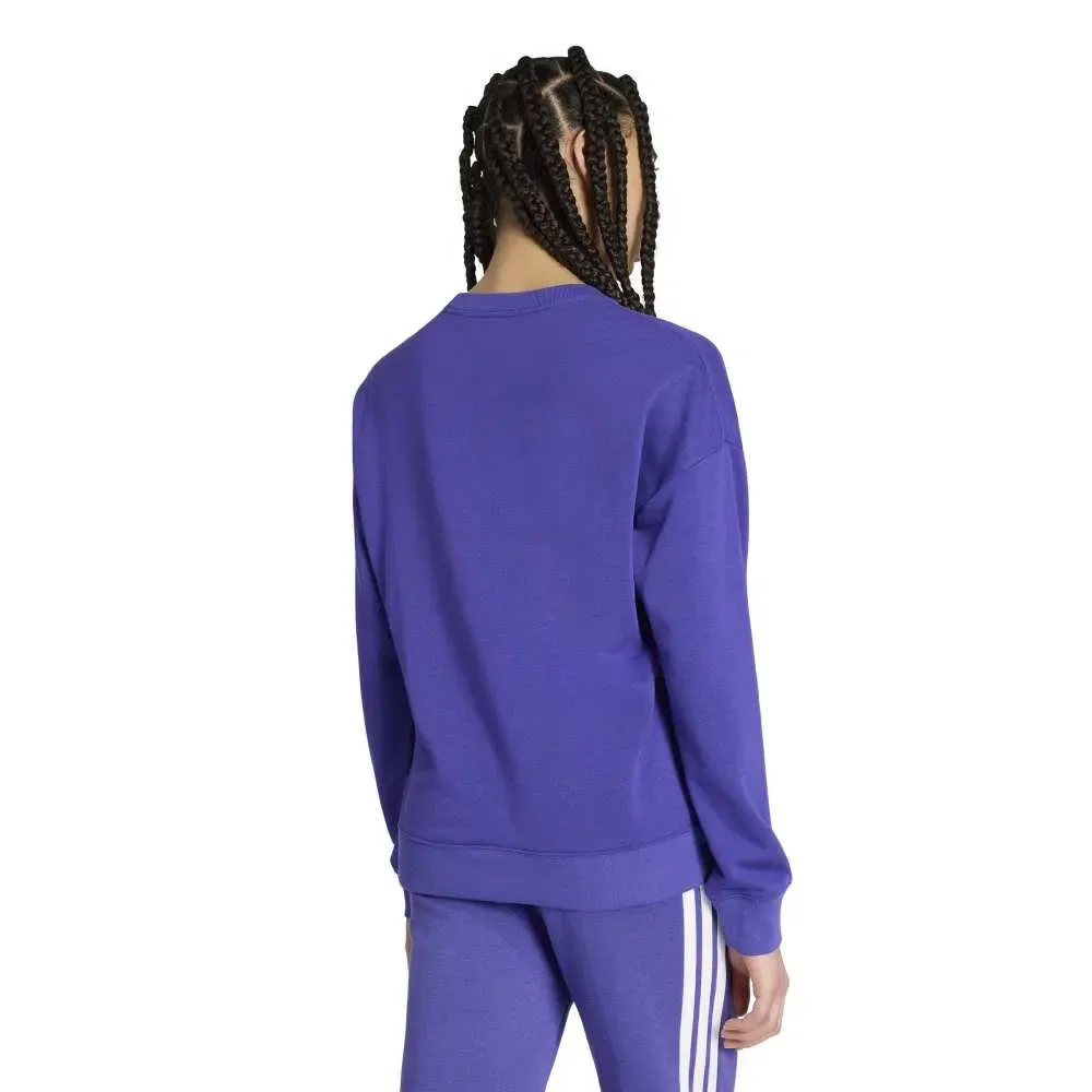 Женский свитшот-худи с капюшоном и утепленным флисом Adidas Essentials Small Logo Feel Cozy, Purple — фото 2