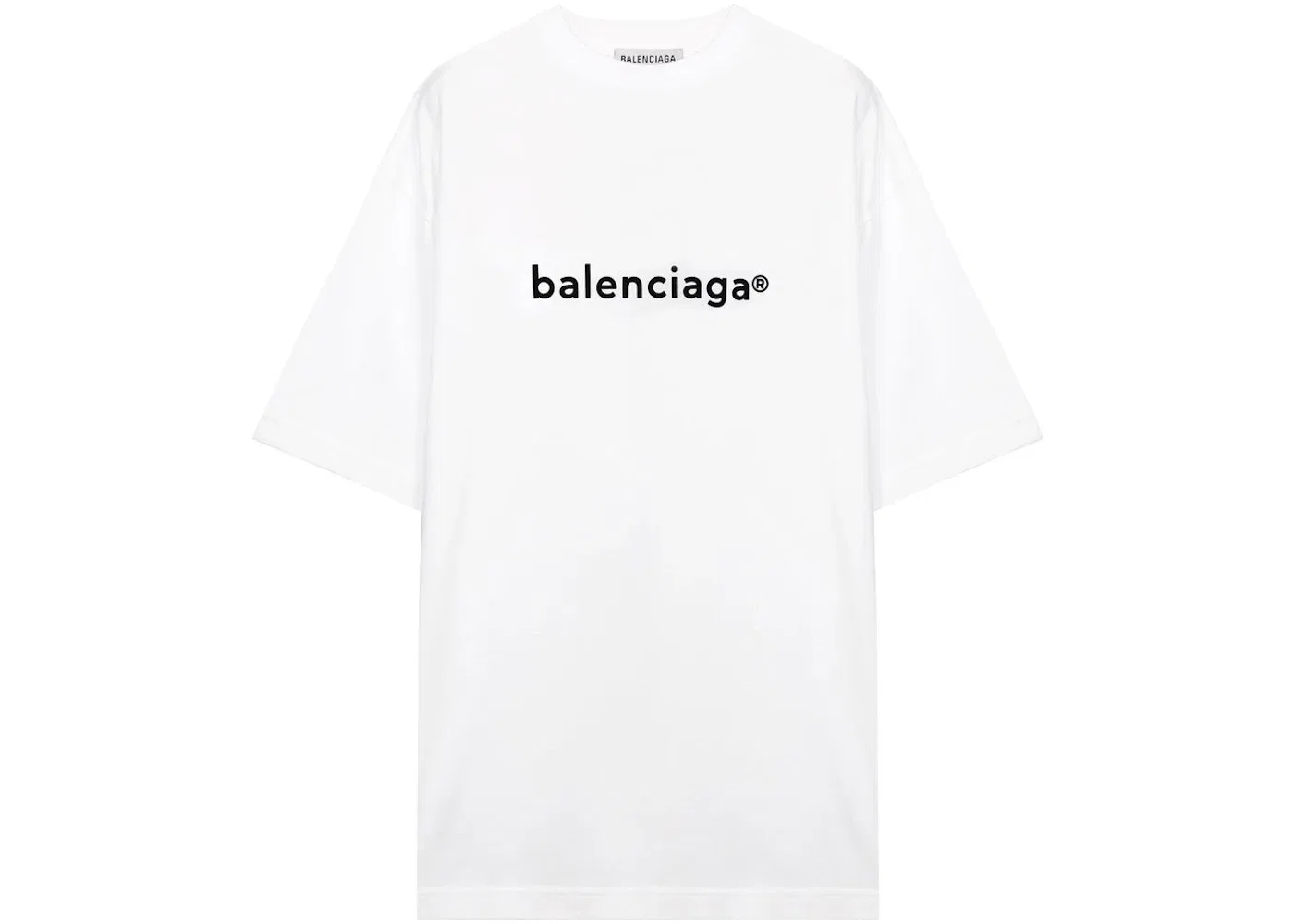 Мужская футболка с принтом Oversize Copyright Balenciaga, White